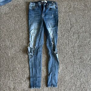 KanCan Blue Distressed Skinny Jeans